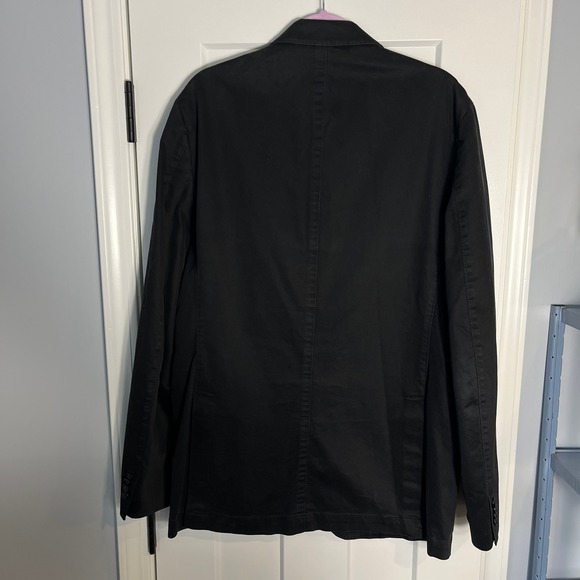 KROON Mens Black Cotton Blend Blazer Jacket Woven Lined Size 42L - Picture 2 of 16